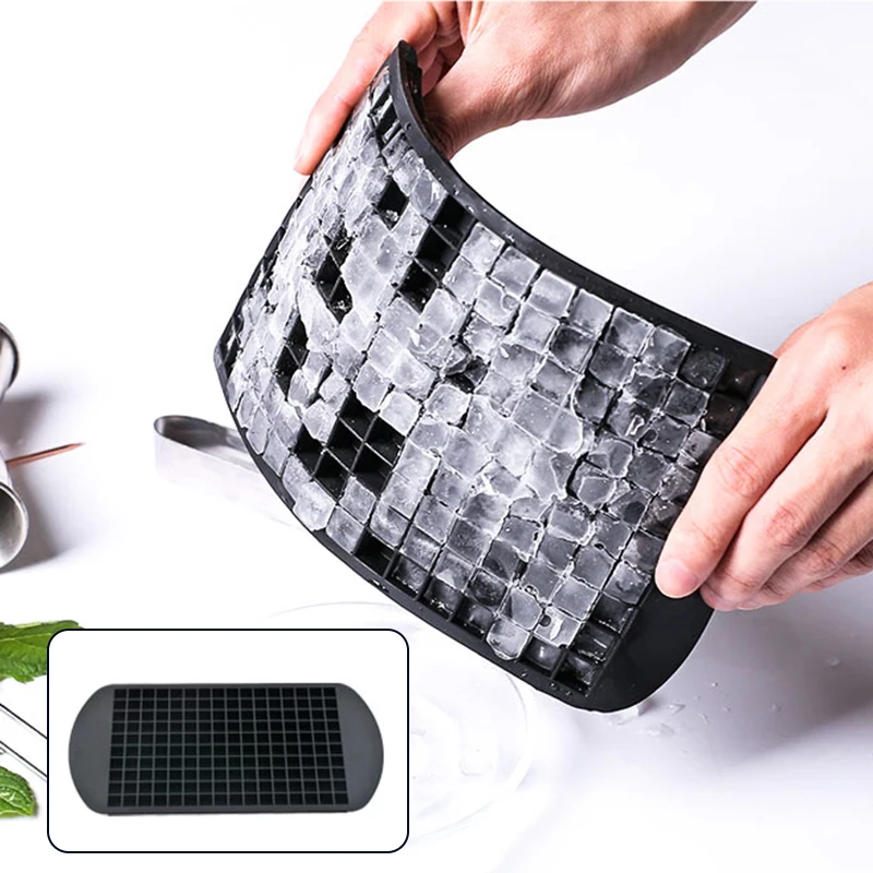 Mini molde para cubitos de hielo triturado, bandeja de silicona transparente para cubitos de hielo DIY, herramientas para hornear, 1 Uds.