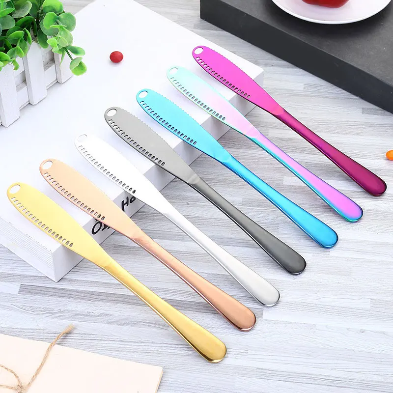

Toast Breakfast Dessert Tools Stainless Steel Cream Cheese Steak Butter Multifunction Dinner Main Knife Cutlery Creative Useful