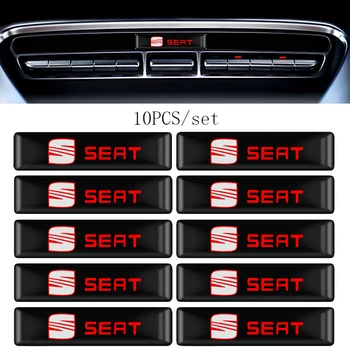 

4/10Pc NEW 3D Auto Car Sticker Badge Decal Motorcycle Stickers Emblem For Seat FR leon ibiza Altea Alhambra Car accessories