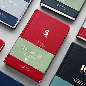 

OUR STORY BEGINS Time Series Notebook Five-year / Three-year Diary Notepad A5 Vintage Creative Leather Notepad 1PCS