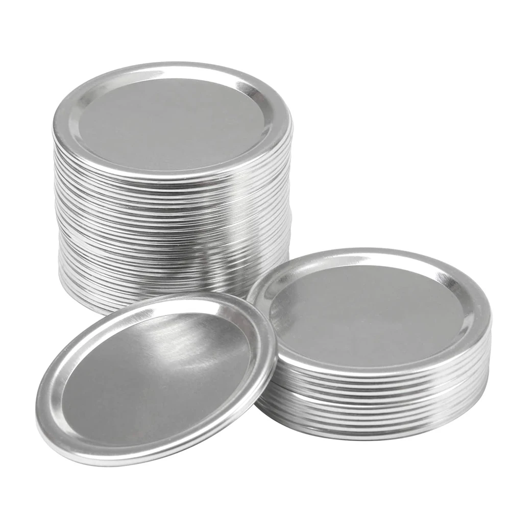 24pcs Regular Mouth Canning Lids Bands Split-Type Leak Proof for Mason Jar Canning Lids Covers Seal Rings Kitchen Food Storage