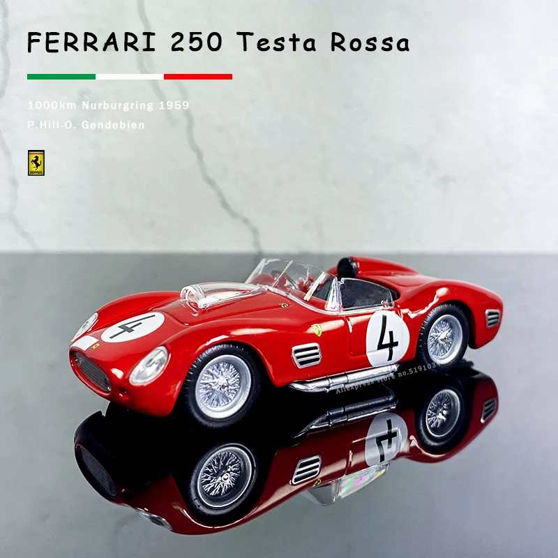 Модель автомобиля Bburago Ferrari 250 Rossa 1959 series акриловая коробка Glift модель из сплава