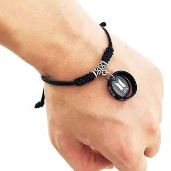

1Pc Kpop Rope Lucky Bracelet Bangtan Boys Pendant Charm Bracelets for Women Army Fans Lucky Peaceful Adjustable Bracelet Jewelry