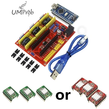 

CNC Shield V4 +3Pcs A4988 Driver+ Nano CH340 for arduino CNC 3D Printer