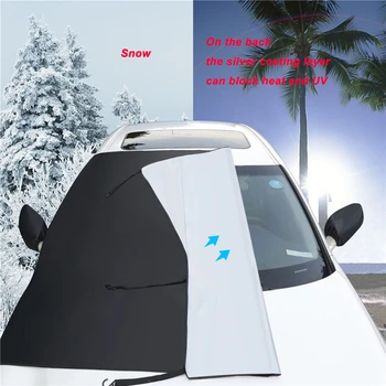 

Car Snow Block Snow Block Car Front Windshield Cover Snow File Anti-frost Anti-icing Half Car Clothing Car Protective Cover