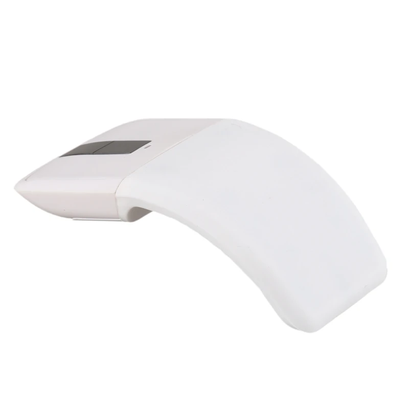 Foldable Wireless Computer Mouse Arc Press Mice Slim Optical Gaming Folding Mouse with USB Receiver