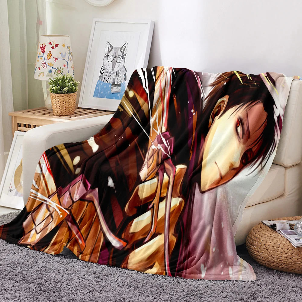 

Anime Attack On Titan Flannel Blanket 3D Print Comforter Fleece Blanket Kids Adult Throw Blanket Bed Home Gift Blanket Decor