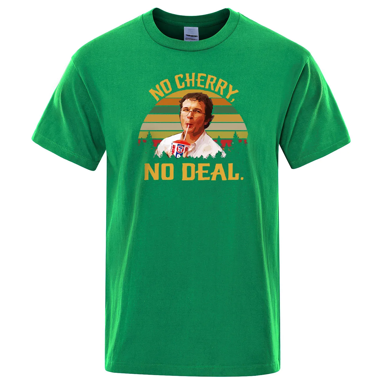 No Cherry No Deal Мужская футболка с рисунком, короткий рукав, повседневные летние хлопковые топы, винтажная Ретро футболка, футболка с принтом «чужак»