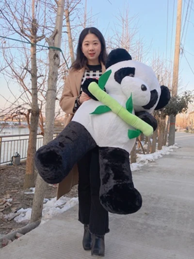 Cute Simulation Animal Panda Plush Toy Giant Soft Bamboo Panda Doll Hug Pillow for Children Birthday Gift Decoration 39inch 100cm (11)