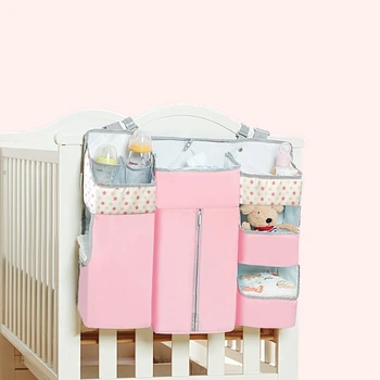 

Multifunctional High Capacity Baby Crib Strong Organizer Bed Hanging Diapers Storage Bags Toys Diaper Stacker For Infant Article