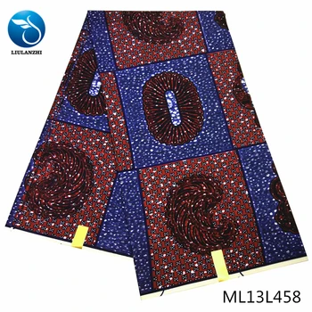 

LIULANZHI african wax print cheaper ankara fabrics 6 yards polyester clothes sewing nigerian party prints wax 2019 ML13L454-462