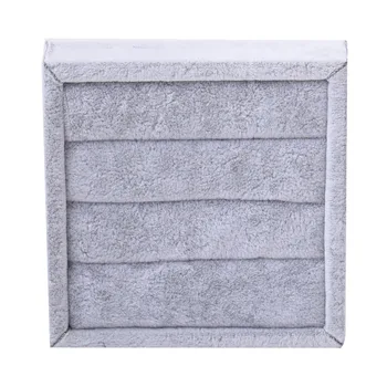 

Linen Velvet Jewelry Ring Display Organizer Box Tray Holder Storage Showcase