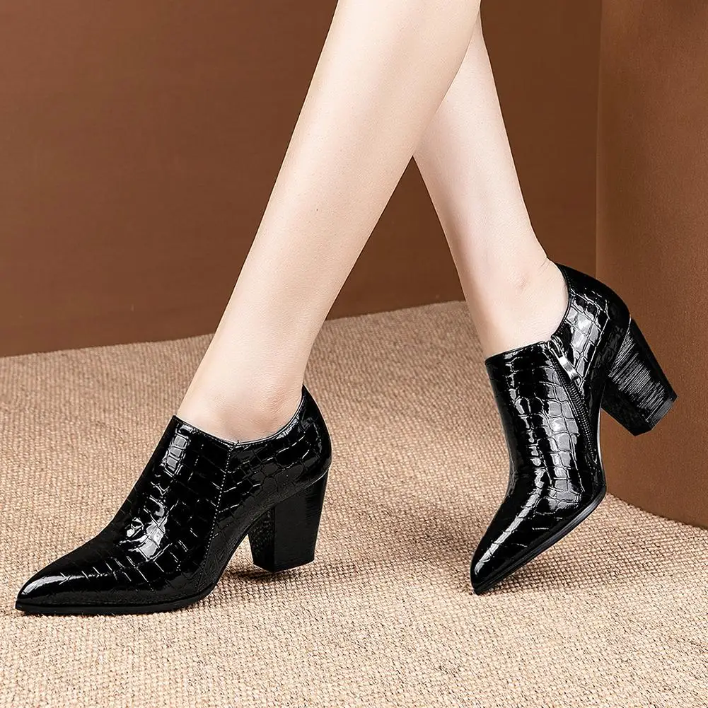 

Doratasia top quality big size 50 fashion wholesale 2020 elegant high heels office lady zip up women shoes woman pumps female