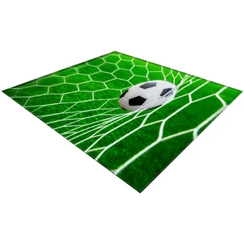

1pc 150x100cm Non Slip Green Area Rug 3D Soccer Grassland Printed Home Decorative Mat Doormat Carpet