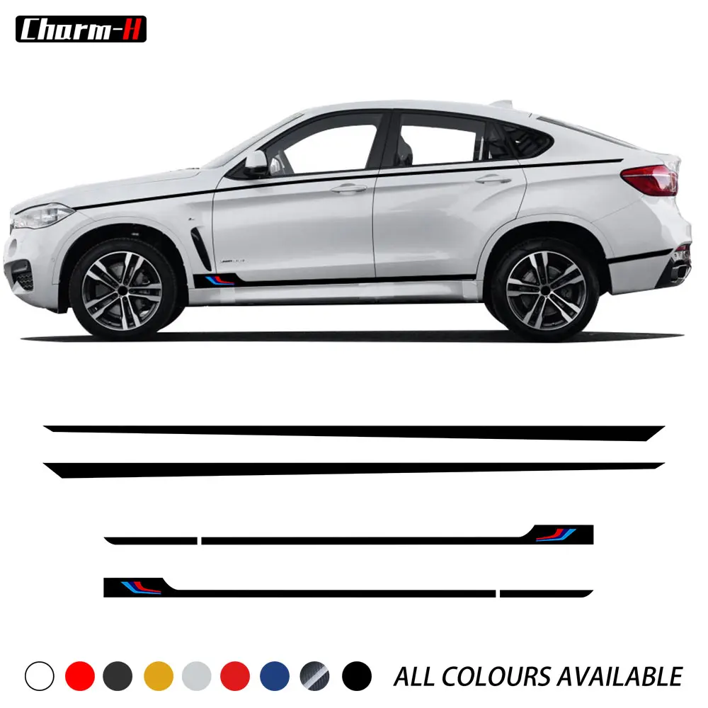 

M Performance Sport Door Side Stripe Skirt Waist Line Sticke for BMW X6 G06