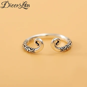 

925 Sterling Solid Silver Crown Rings For Women Open Rings Brand Female Jewelry Valentines Day Gift