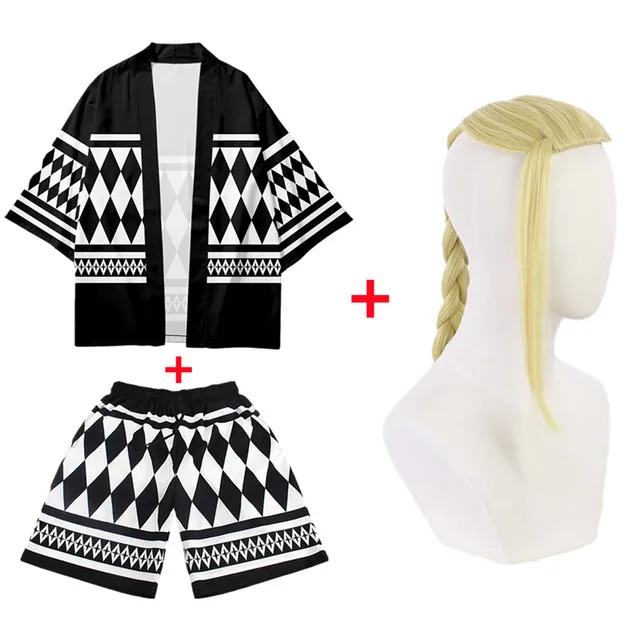 Anime Tokyo Revengers Ken Ryuguji Tokyo Manji Gang Cosplay Costume Black Shirt Pants Uniform A5