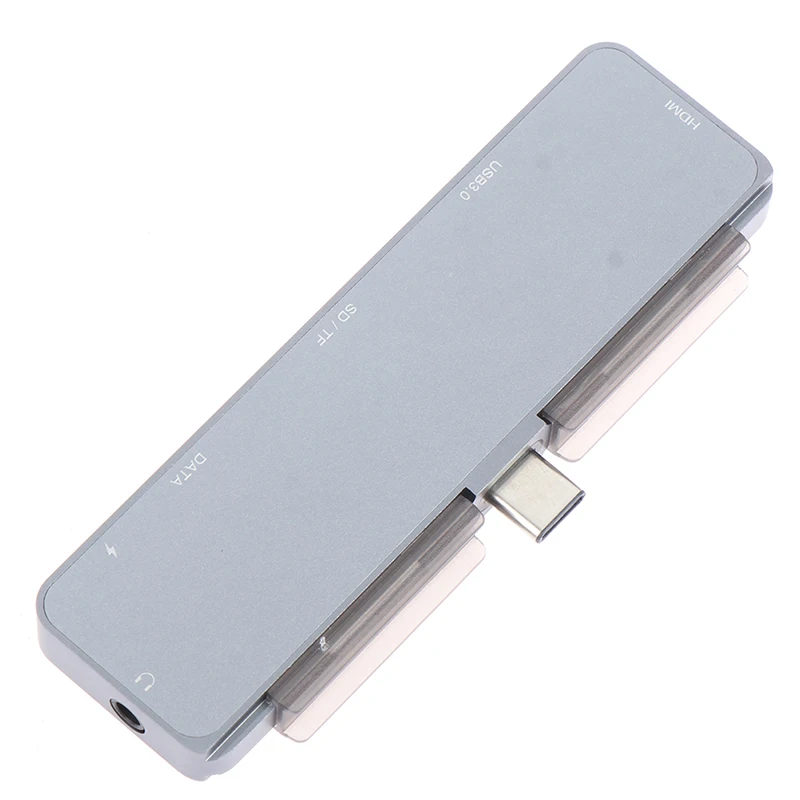 7 Port USB Type C HUB Adapter for Pro USB C to headphone 4K HDMI PD Dongle 1pc