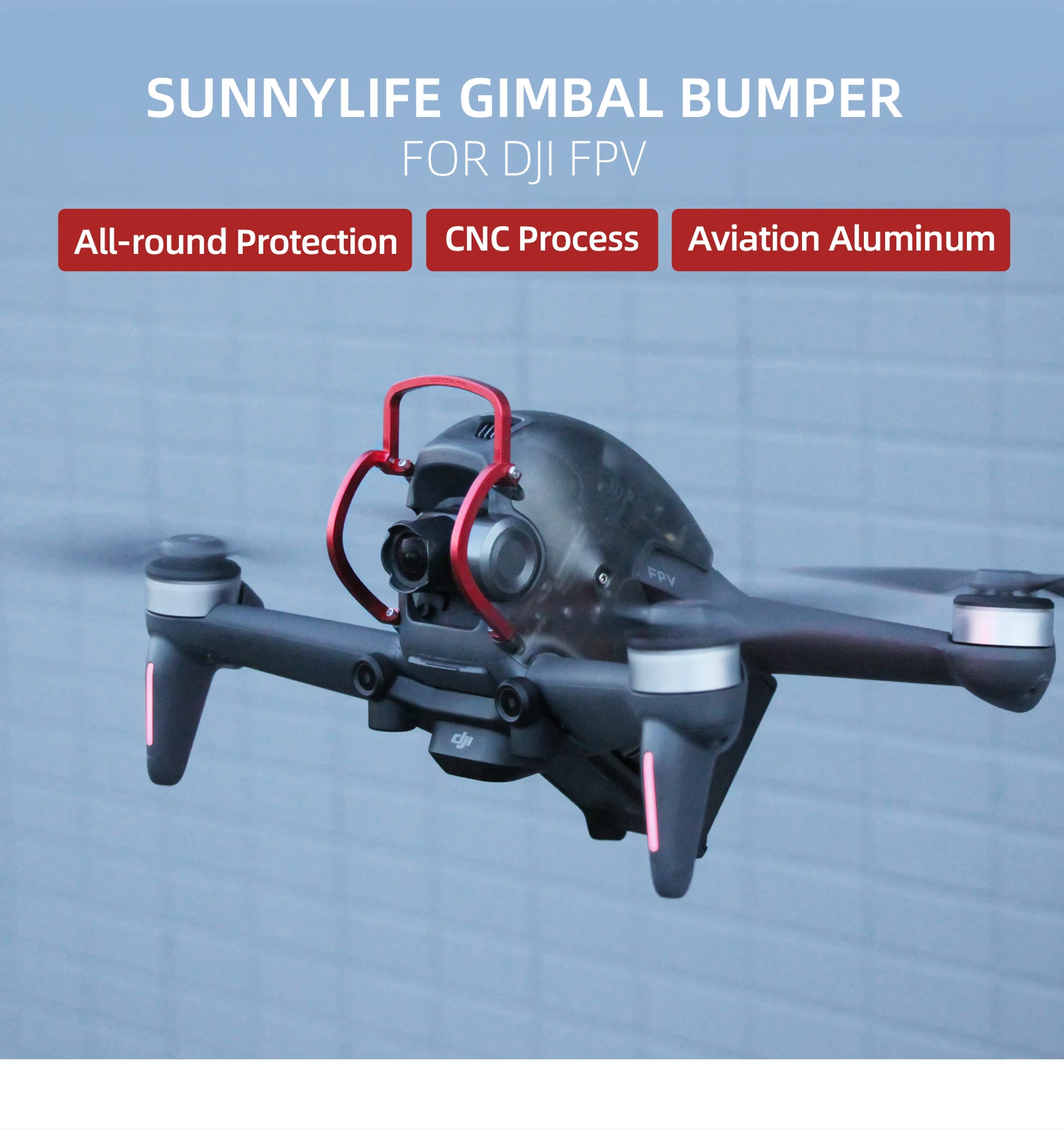 Aluminum Alloy Gimbal Lens Bumper for DJI FPV Combo Top Protection