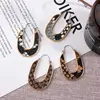 Flatfoosie Big Geometric Leather Dangle Drop Earrings For Women Vintage Snake Leopard Earrings Female Round Earring Jewelry 2022 ► Photo 3/6