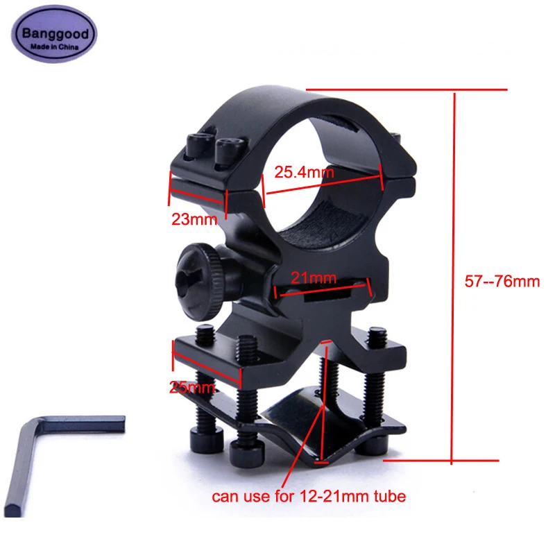 K185 Tactical 25.4mm Tube Ring Holder Rifle Optical Laser Sight Bracket High Scope Mount 21mm Picatinny Rail Hunting Accessories