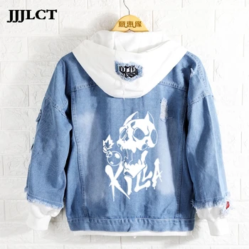 

Wind Hoodie Anime Giorno Giovanna Jeans Coat Mencool Women Fashion Golden New Fashion Spring Casual Button up Collar Full