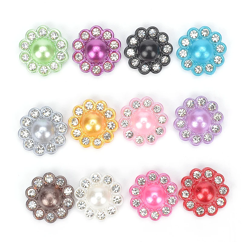 30Pcs 14mm Diy Goldr Resin Flower Decoration Crafts Flatback Cabochon Scrapbooking Fit Hair Clips Clothing Embellishments Beads | Дом и сад