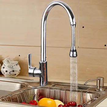 

360 Degree Faucet Aerator Dual Mode Extended Bubbler Sprayer Filter Diffuser Water Saving Nozzle Faucet Connector Kitchen Gadget