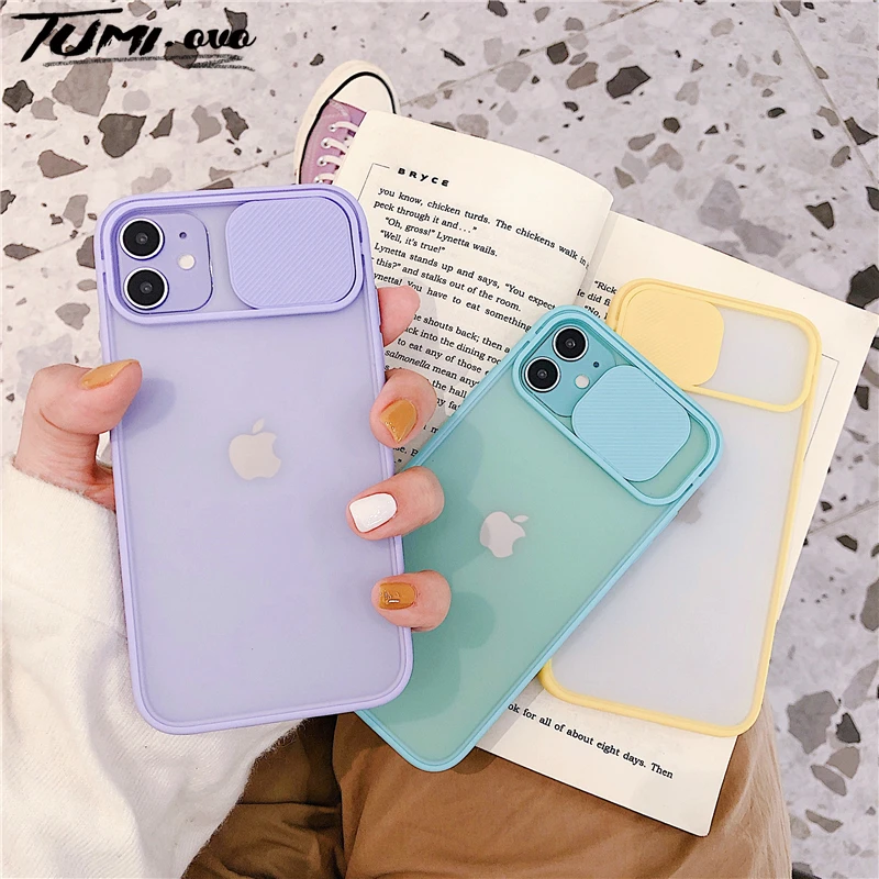 Camera Lens Protection Phone Case on For iPhone 12 Pro Max 11 6 6S 7 8 Plus SE 2020 XR XSMax X XS Candy Color Soft Back Cover | Мобильные