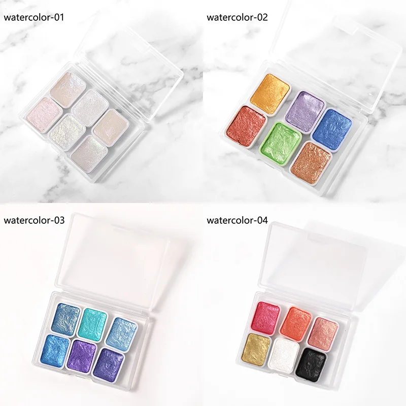 Solid Shimmer Nail Watercolor Palette 02