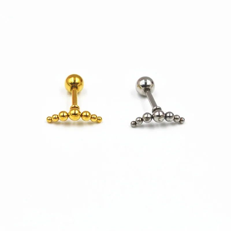 

50pcs Body Piercing jewelry- Simple Ball Women/Men Earring Ear Studs Ear Helix Cartilage Bar Ear Piercing 16G