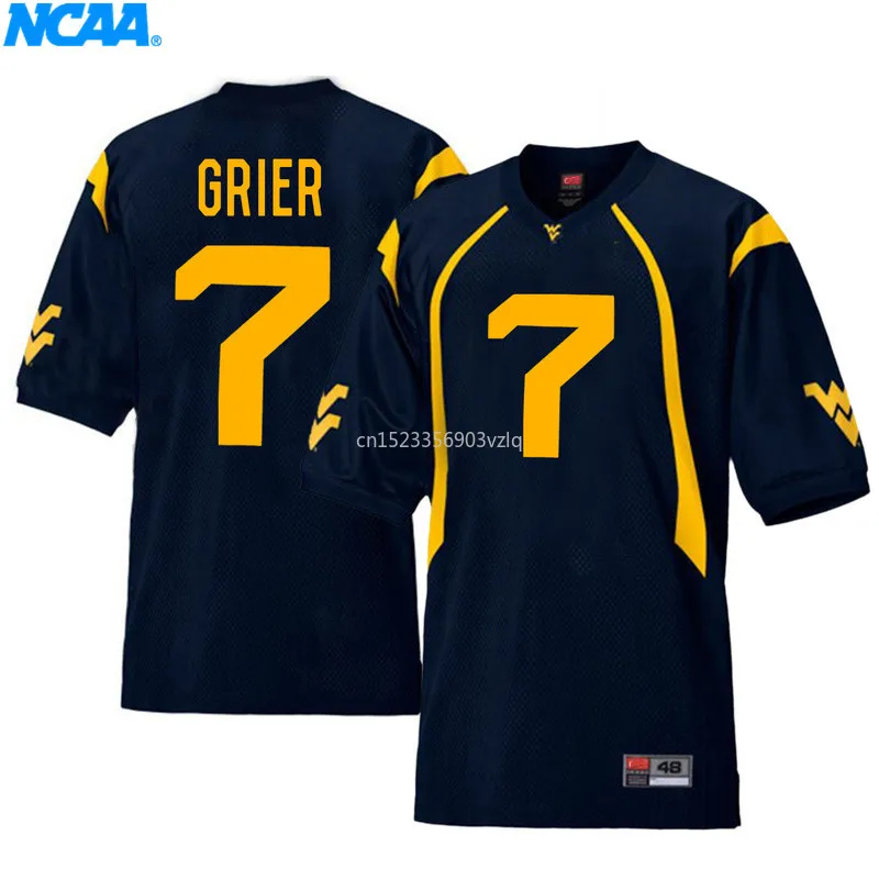 Новое поступление, высокое качество, Will Grier#7, Спортивная футболка для колледжа, трикотажные изделия, S-XXXL