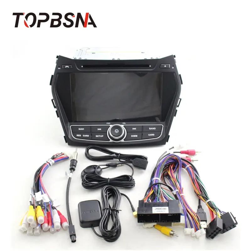 Flash Deal TOPBSNA Android 9.0 Car DVD player For Hyundai IX45/Santa fe 2013 2014 WIFI Multimedia GPS Stereo 2 Din Car Radio automotive RDS 4
