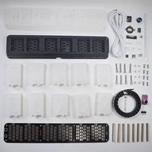  DIY Full-Color RGB Glow Tube Clock DS3231 Electronic Desktop Clock Kit Home Decoration Gift With LED Music Spectrum Function 