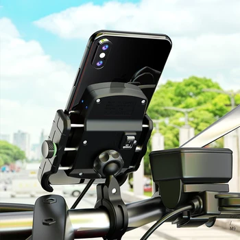 

Motorcycle Cell Phone Stand Holder 15W Wireless Charger for iPhone 8 X XR XS MAX for Samsung S10+ S10E S9+ (No USB)