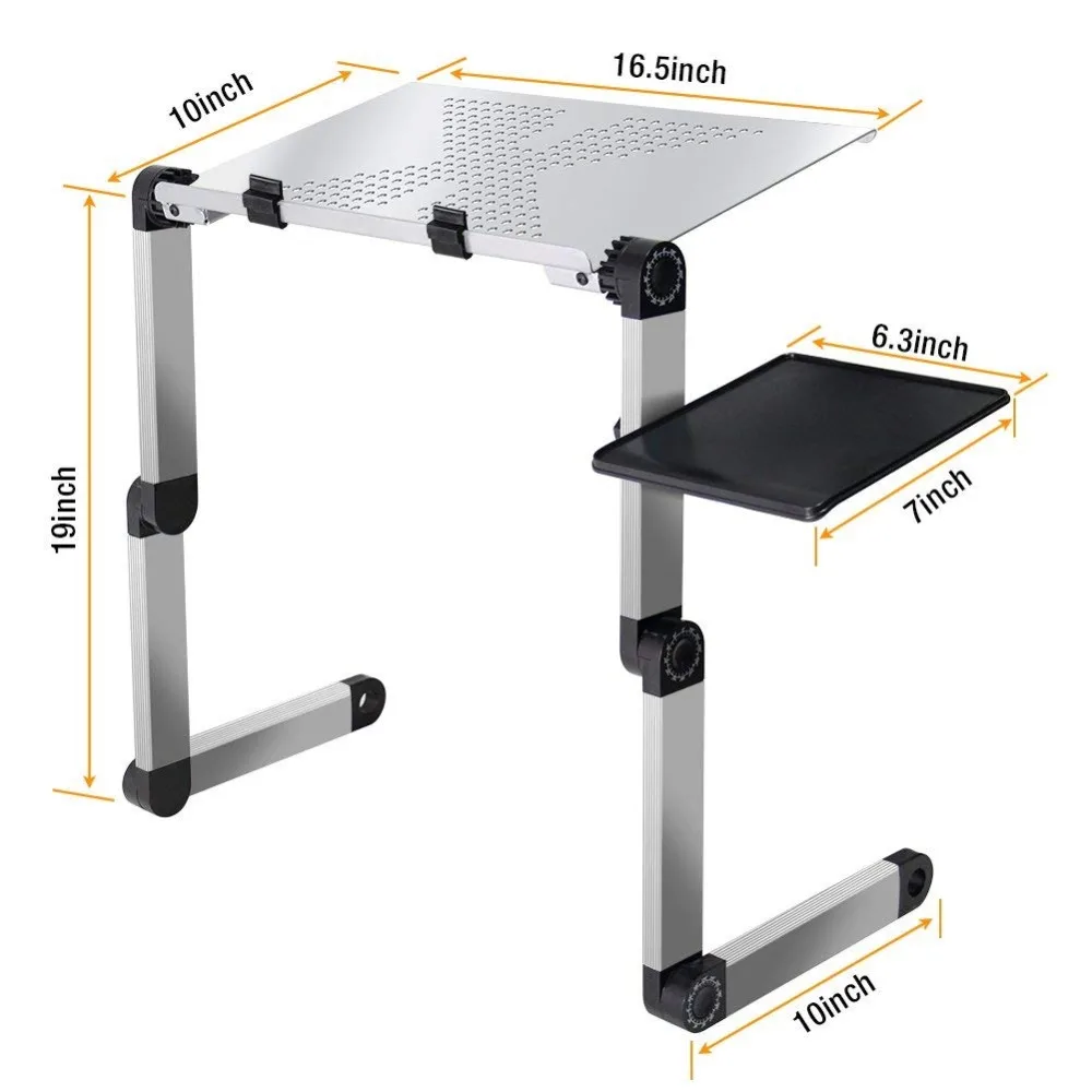 Portable Adjustable Aluminum Laptop Desk Stand Table Vented Ergonomic TV Bed laptop stand Working Office PC Riser Bed Sofa Portable Adjustable Aluminum Laptop Desk Stand Table Vented Ergonomic TV Bed laptop stand Working Office PC Riser Bed Sofa