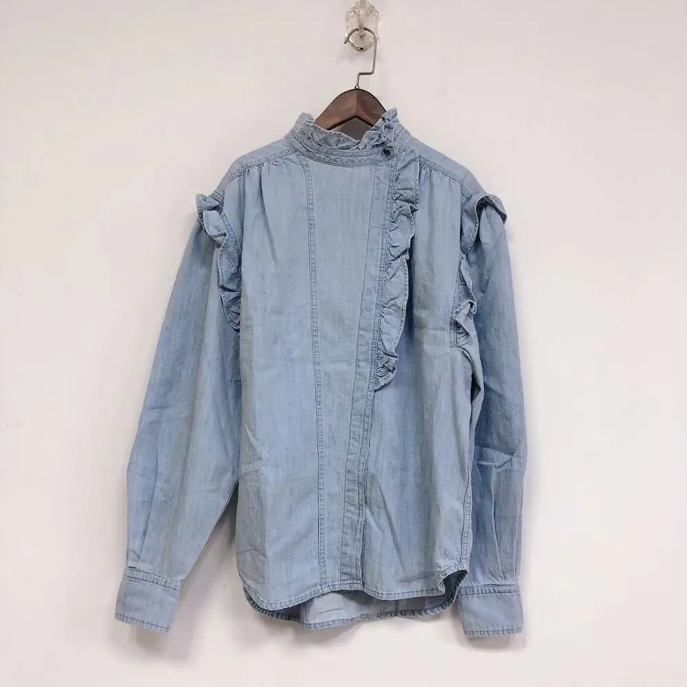 Fashion Frill-Trim Collar Women's Shirt 2020 New