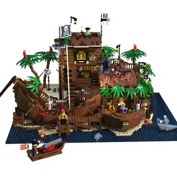 

In Stock 21322 Pirates of Barracuda Bay 698998 49016 Pirate Theme Series Ideas 3520PCS Model Building Blocks Bricks Toys