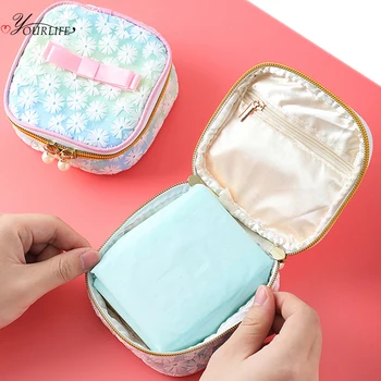 

OYOURLIFE Cute Dust-proof Tampon Storage Bag Sanitary Pad Pouches Portable Makeup Lipstick Key Earphone Data Cables Zipper Bag