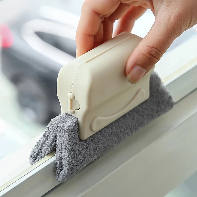 Magic Window Groove Cleaning Brush Window Sink Track Slot Cleaner Cloth  Tool Clean Corners Gaps Easy Effortless W/ Scouring Pad - AliExpress