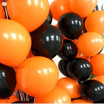 

30pcs 10Inch Latex Balloons Orange Black Holloween Wedding Baloons Birthday Balloons Balls Child Toys Gifts For Party Decoration