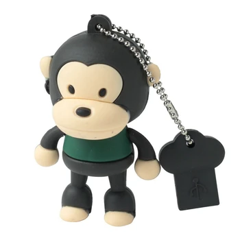 

Cute Big Mouth Monkey 4GB USB Flash Device Plastic, Black