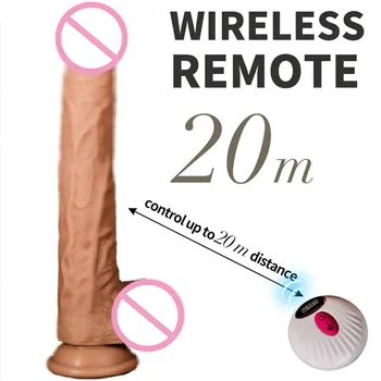 360°Rotating Penis Vibrator Automatic Telescopic Female Masturbation Super Realistic Heating Big Dildo Erotic Sex Toys For Women