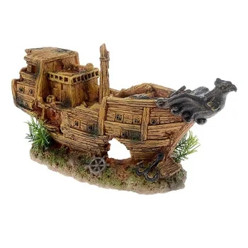 

BARBUS decor aquarium boat mainsail Gold, 32 x 13 x 16 cm, BARBUS, Decor 016