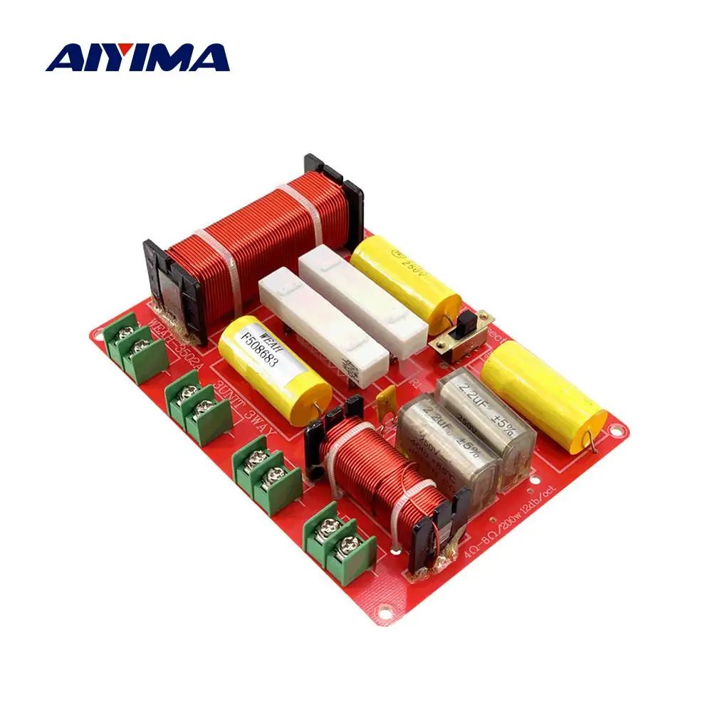 AIYIMA 1Pcs 250W Audio Speaker Frequency Divider Filter Crossover 3 Way