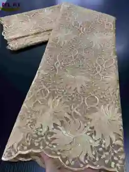 

NIAI African Lace Fabric 2020 High Quality Sequence Lace Latest French Tulle Mesh Lace Fabric For Women Sewing Fabric XY3315B-1