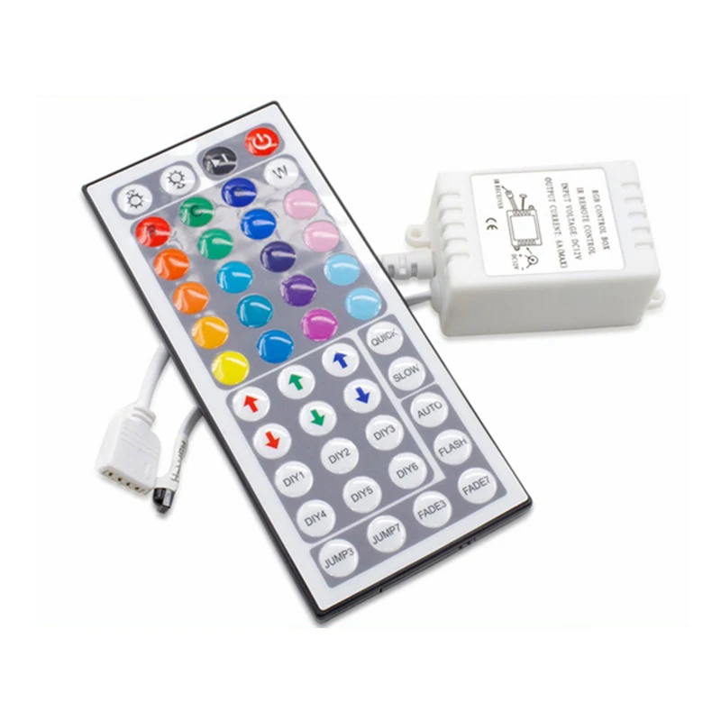 SMD RGB LED Strip Light  3528 10M 600 LEDs RGB LED Tape Tiode Ribbon Flexible 24 44 Key Controller DC12V Adapter Set (7)