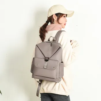 

Casual Women Multi-function Bag Waterproof Simple Female Large-capacity Backpack Nylon Black Gray Red Blue 2020#G30