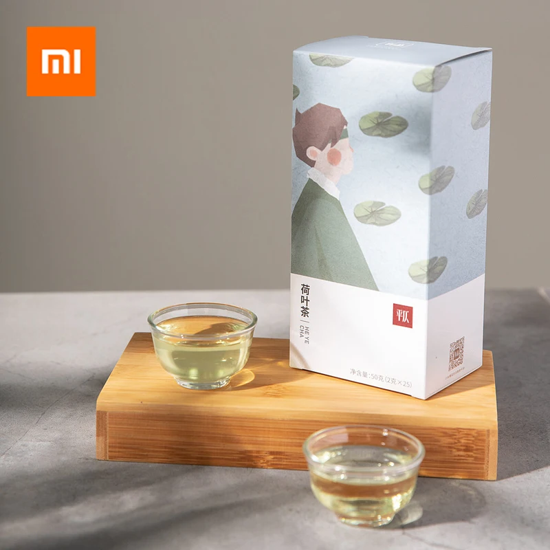 

25Pack Xiaomi Pingze Lotus Leaf Tea Bag Natural Healthy Chrysanthemum Rose Flavor Mellow Instant Lotus Leaf Tea Detoxification