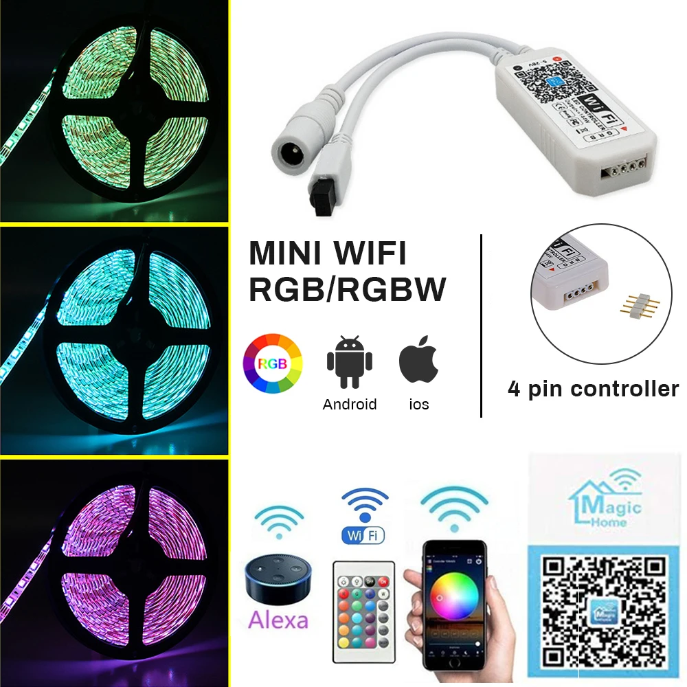 Светодиодный светильник RGB Smart WiFi светодиодный s полоса цветной WIFI управление Лер